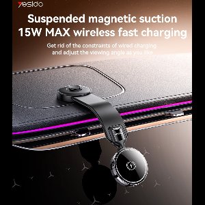 Yesido Magnet Wireless Autohouder met Draadloos Opladen – 15W – 360° Draaiing – C316
