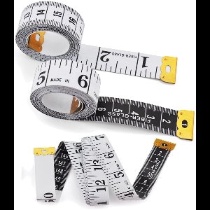 Famanu - 2 banden meetlint lichaam, 200 cm/79 inch kleermakersmeetlint, dubbelzijdige meettape, flexibele bandmaat, meetlint snijder met knop, omtrekmeetlint voor huishoudens ambachtslieden