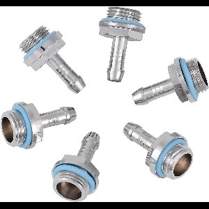 Allecto Plus - Waterkoeling set van 6 stuks voor PC met Two-Touch fitting en G1/4 draad - 11mm. Optimaliseer je systeem met deze verbindingsbuizen.