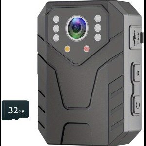 Livano Bodycam - Politie - Chest Camera - Spy Camera - Spy Cam - Verborgen Camera - Spionage Camera - Action Camera - HD + 32GB Opslag