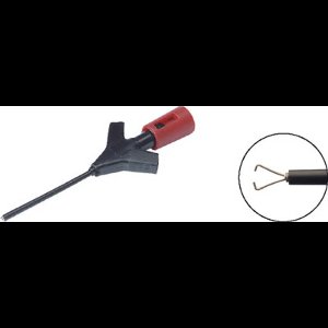 SKS Hirschmann Micro-KLEPS Krokodillenklem Steekaansluiting 0.64 mm CAT I Rood