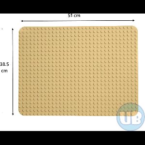 Uniblocks | Grote XL bouwplaat zand – 51 x 38,5 cm | 51 x 38,5 cm | | bouwplaten geschikt voor Duplo | grondplaten 32x24 noppen | | stad | Combineer met DUPLO bouwstenen | bouwblokken