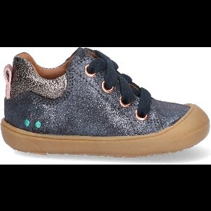 BunniesJR 223552-920 Meisjes Lage Sneakers - Blauw - Suède - Veters
