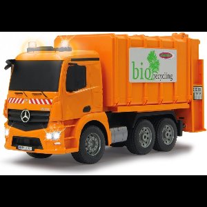 Jamara RC voertuig Auto - 405079 RC Vuilniswagen Mercedes-Benz Antos Truck - Oranje - 2,4GHz RC Model Kant en Klaar - 1:20 Bestuurbare Auto