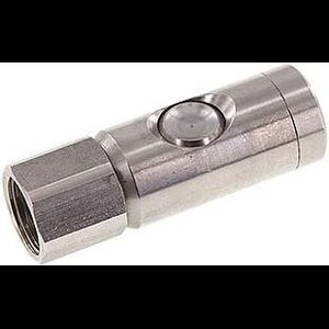 RVS 306L DN 7.4 Safety Luchtkoppeling Snelkoppeling met Drukknop G 1/2 inch Binnendraad - CLS7-F-SSL-SEP-012