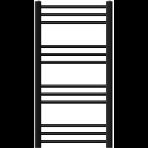 Badkamerradiator Sahara 500x800 mm zwart mat recht met zijaansluiting LuxeBath
