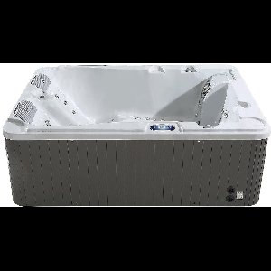 Vente-unique Spa 3 personen FIDJI V - 65 Jets - Parelwit - L200 x D160 x H80 cm - Balboa-systeem L 210 cm x H 73 cm x D 158 cm