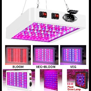 MUPOO LED Groeilamp - Kweeklamp - Full Spectrum + Rood + Blauw - 312 LEDs - 30 Watt - Groei en Bloei - Grow Light - voor Planten - Vruchtvorming