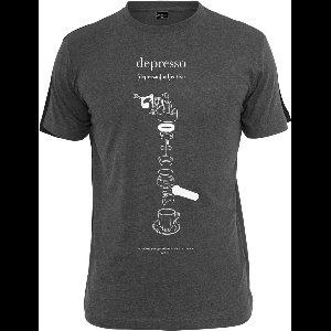 Mister Tee - Depresso Heren Tshirt - S - Grijs