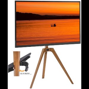 Houten TV standaard Deens | Driepoot | Kleur: Zwart Walnoot