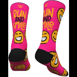 Wabiks Run & Smile Crewsokken Roze EU 35-38 Man,Vrouw