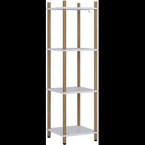 Vicco Bivio Hoekrek – 30 x 102.5 cm 4 planken Wit/dennenhout