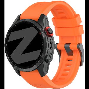 Bandz siliconen 'Classic' bandje Geschikt voor Fenix 8 -43mm / Fenix 7s (Pro - Solar - Sapphire Solar) / Fenix 6s (Pro - Sapphire) / Fenix 5s (Plus - Sapphire) / Epix Pro (Gen 2) 42mm / Instinct 2s - E / Descent Mk2s - Mk3 -43mm - Oranje