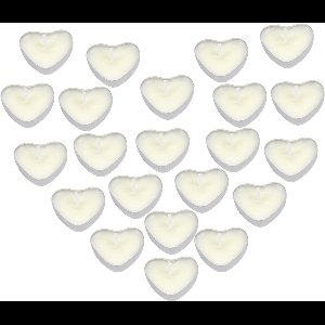 50 Witte Theelichtjes - Lange Brandduur Kaarsen voor Romantische Sfeer, Valentijn en Decoratie