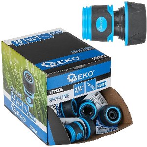 GEKO 3/4" slangconnector - stevige grip - rubbercoating - universele pasvorm - 20 stuks