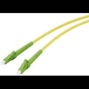 Vivanco 45712 Glasvezel Netwerkkabel, patchkabel LC 3 m Neon-geel, Neon-groen Extreem dun, Flexibel, Flexibele binnenad