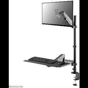 Neomounts DS90-325BL1 Zit-sta werkstation bureau 1 scherm - 17-32" - 1-9 kg (curved 6 kg) - gasveer - zwart