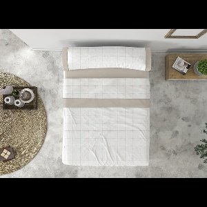 Set beddengoed Tejidos Reina JUCAR Ivoor Bed van 135 3 Onderdelen