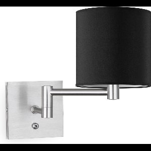 Home Sweet Home wandlamp Bling - wandlamp Swing inclusief lampenkap - lampenkap 16/16/15cm - geschikt voor E27 LED lamp - zwart