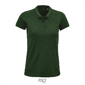 SOL'S - Planet Polo dames - Donkergroen - 100% Biologisch Katoen - L