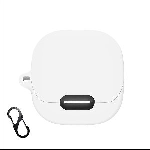 Cilicone hoes compatibel met draadloze oordopjes, ultradunne zachte hoes, slim fit, anti-val, niet gemakkelijk vuil - wit