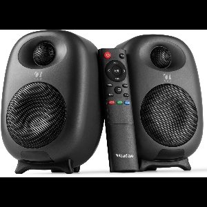 Stereo set - Audizio RS60 HiFi speakers - Boekenplank speakers - Bluetooth - Donkergrijs - 120W