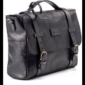 Leren Messenger Zwart