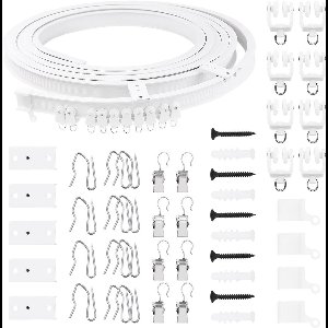 GTB® Gordijnrails Compleet - Gordijnrails - Gordijnrails Uitschuifbaar - Wit - 200cm x 150cm x 200cm