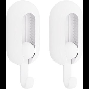 Smoakez - Inklapbare kledinghaken voor kledinghaken zonder gat - Set van 2 - Wit - Duurzaam en handig