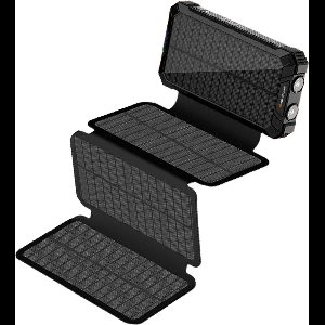 Heko Solar® Swung 2 - Solar Powerbank - 30000mAh - Ingebouwde USB-C/Micro/Lightning Kabels - Draadloze Oplader - Noodpakket, Noodstroom, Kamperen en Outdoor