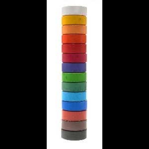 Tempera verfblokken, assorti van 14 kleuren Assorti 14x Ø44x16mm in Blister (1 st.)