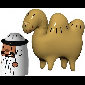 Alessi Kerstfiguren Amir & Camelus