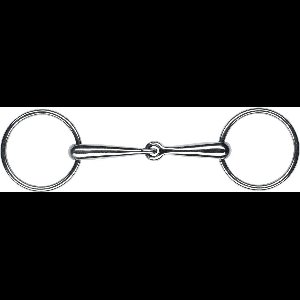 Feeling Roestvrijstalen watertrens, dun massief mondstuk 12.5 | Watertrensen bit paard