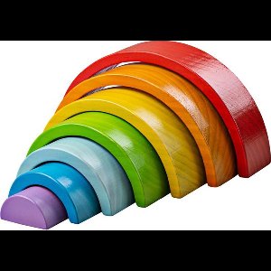 Bigjigs Baby - Houten stapel Regenbogen (Small)