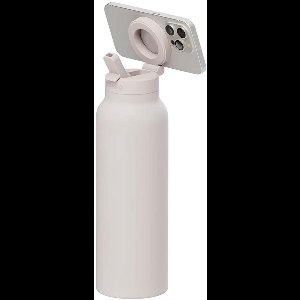 Ringo, Drinkfles 710ml met Magnetische Smartphonehouder Compatibel met MagSafe, Beige