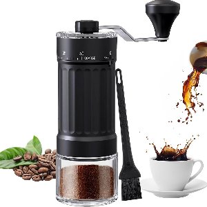 Handmatige Koffiemolen met Keramische Maalschijven & 40 Instellingen - Perfect voor Filterkoffie, Aeropress en Moka Pot
