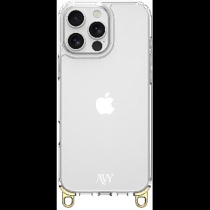 AVY Transparant Hoesje | Geschikt voor Apple iPhone 14 Pro Max | Clear Case | Haakjes voor koord