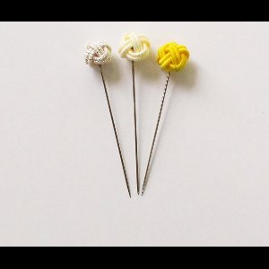 Cohana Iida Mizuhiki spelden 0,50x40mm geel - 1x3st