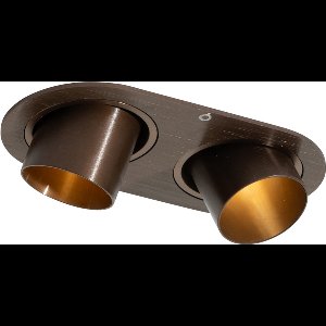 QAZQA installa - Moderne Inbouwspot - 2 lichts - L 14.5 cm - Brons - Woonkamer | Slaapkamer | Keuken