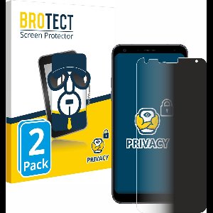 BROTECT - privacy screenprotector voor LG Q7 / LG Q7 Plus - Folie Beschermfolie Blauwlichtfilter 2 Stuks