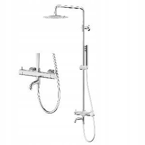 Douche- en Badkraan Set Chroom met Verstelbare Uitloop en Douchekop