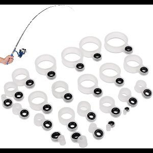 24 Stuks Geleidingsring Hengel Vishengel Reparatie Accessoires Vissen Reparatie Accessoires Keramische Vishengel Ooggeleider Set, Accessoires voor Vishengels