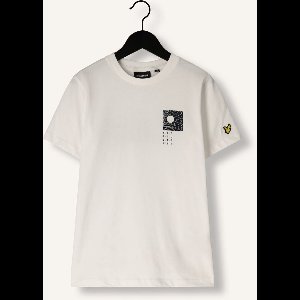 Lyle & Scott Disrupt Graphic Print T-shirt Polo's & T-shirts Jongens - Polo shirt - Wit - Maat 134/140