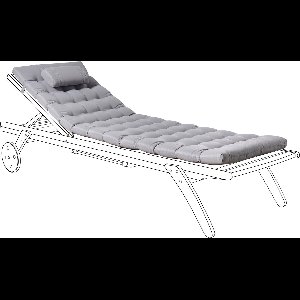 BELIANI CESANA PREMIUM - Ligstoelkussen - Lichtgrijs - Polyester