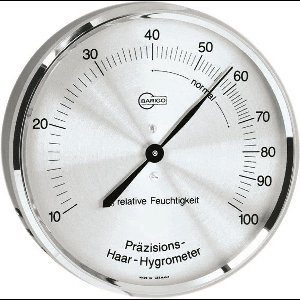 Barigo 408 - haar-hygrometer - chroom - Ø 8,5 cm