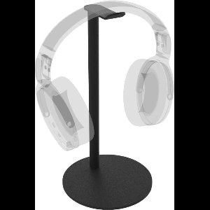 Cavus HSB Sphere Design Standaard voor Hoofdtelefoon - Koptelefoon Houder Trendy Zwart Staal - Rond