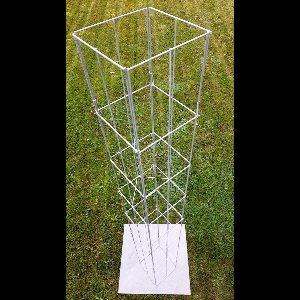 3x Plantenklimrekken - Draadrek - Tuinrek - Klimplantrek vierkant 1952 mm lang zonder pootjes