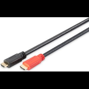 Digitus DB-330118-100-S HDMI-kabel HDMI Aansluitkabel HDMI-A-stekker 10 m Zwart 4K UHD, Afgeschermd (dubbel), Afschermi