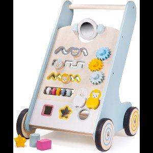 Bigjigs Activiteiten Leren-Lopen-Wagen / Looptrainer FSC 100%