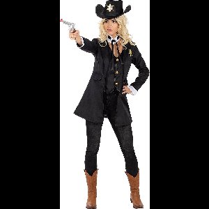 Funidelia | Sheriffkostuum Voor voor vrouwen â–¶ Cowboys, Indianen, Western - Kostuum voor Volwassenen Accessoire verkleedkleding en rekwisieten voor Halloween, carnaval & feesten - Maat L - Bruin